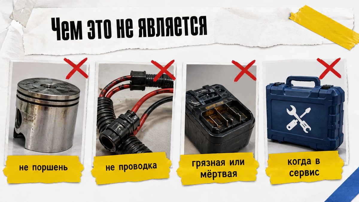 Чеклист: нагар на свече — не поршень и не проводка