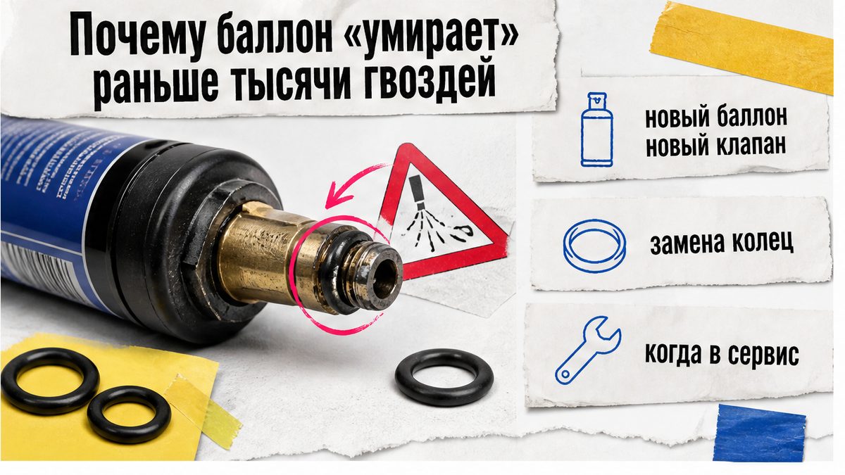Почему баллон кончается рано: новый клапан, замена колец, когда в сервис